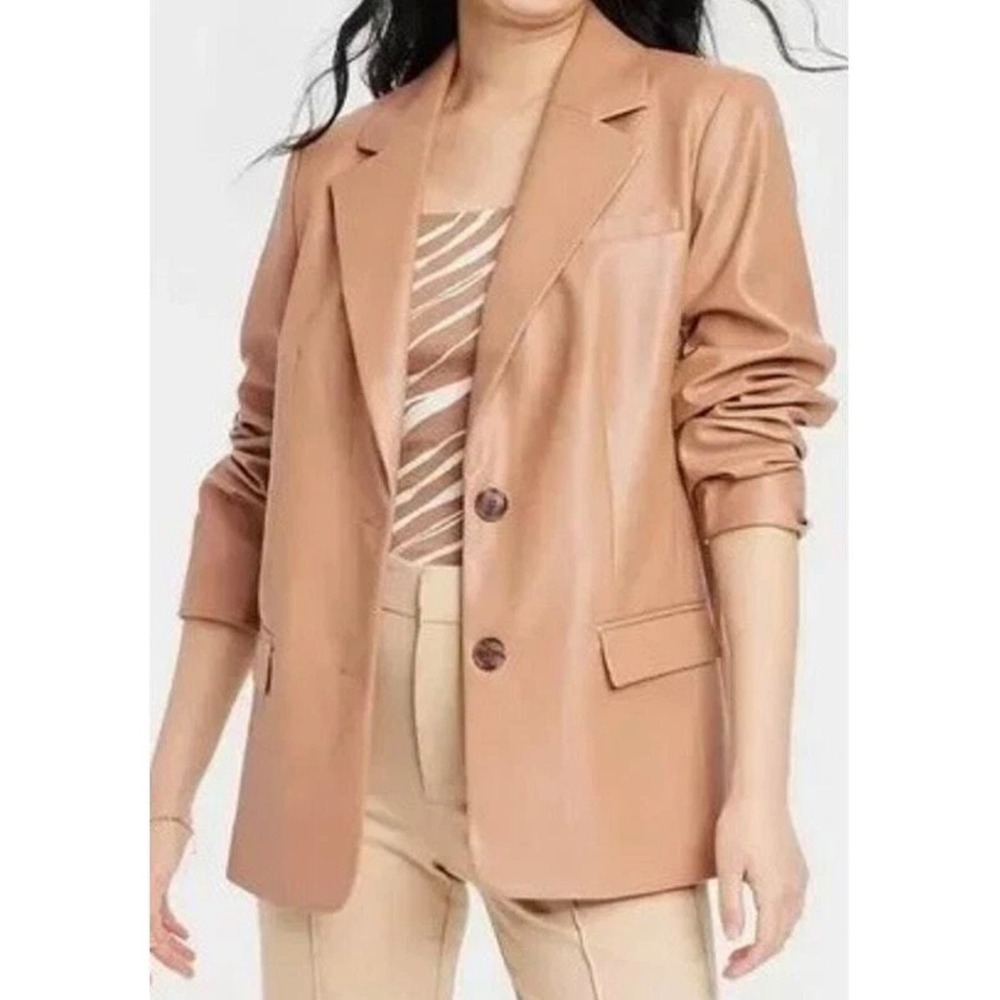 Tailored Camel Blazer Jacket - Women